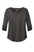 Ogio LOG141 Womens Gravitate Moisture Wicking 3/4 Sleeve Scoop Neck T-Shirt Heather Dark Grey Flat Front