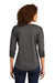 Ogio LOG141 Womens Gravitate Moisture Wicking 3/4 Sleeve Scoop Neck T-Shirt Heather Dark Grey Model Back