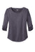 Ogio LOG141 Womens Gravitate Moisture Wicking 3/4 Sleeve Scoop Neck T-Shirt Heather Navy Blue Flat Front