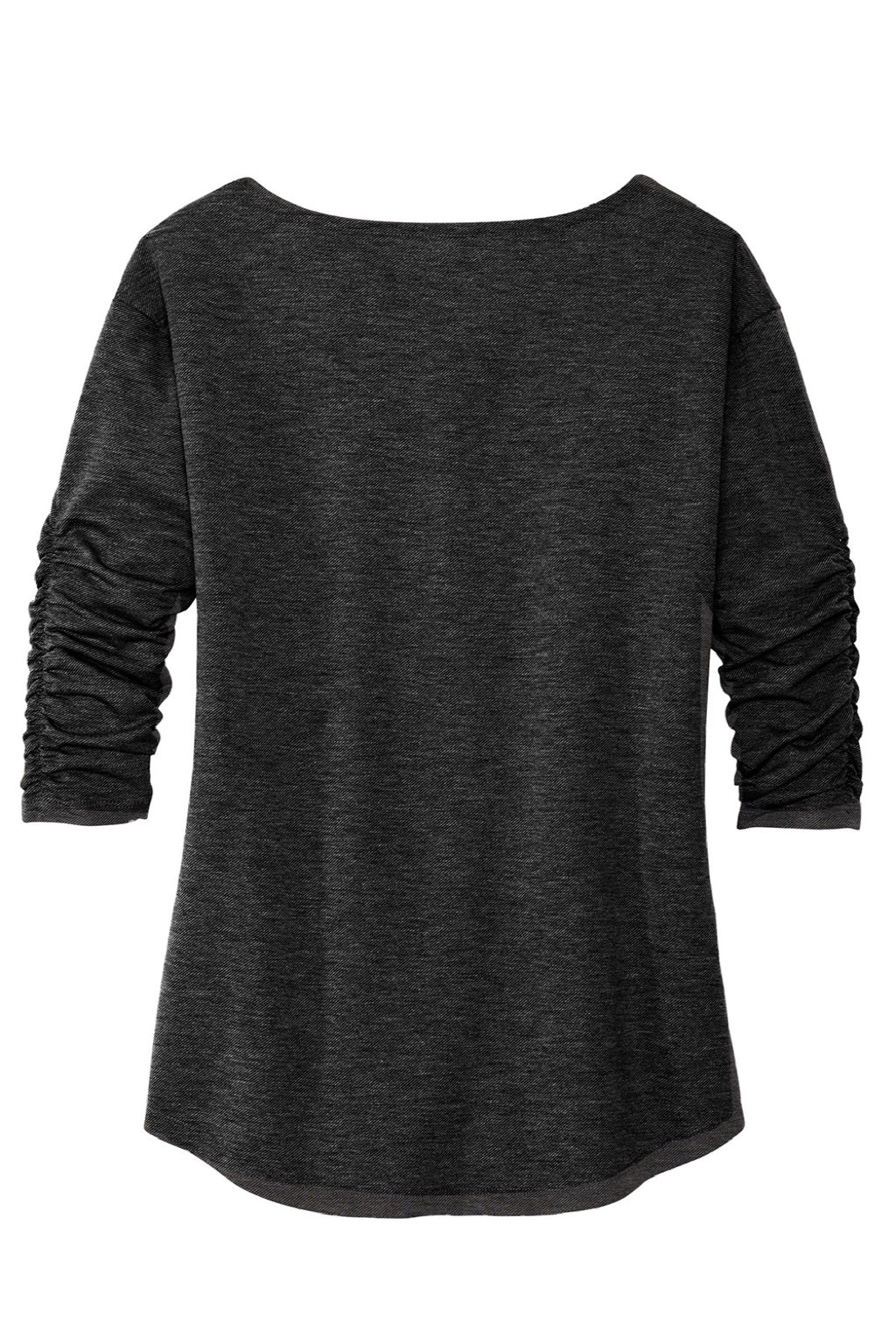 Ogio LOG148 Womens Evolution Moisture Wicking 3/4 Sleeve V-Neck T-Shirt Blacktop Flat Back