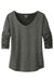 Ogio LOG148 Womens Evolution Moisture Wicking 3/4 Sleeve V-Neck T-Shirt Tarmac Grey Flat Front