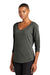 Ogio LOG148 Womens Evolution Moisture Wicking 3/4 Sleeve V-Neck T-Shirt Tarmac Grey Model 3q