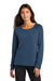 Ogio LOG150 Womens Command Long Sleeve Scoop Neck T-Shirt Spar Blue Model Front