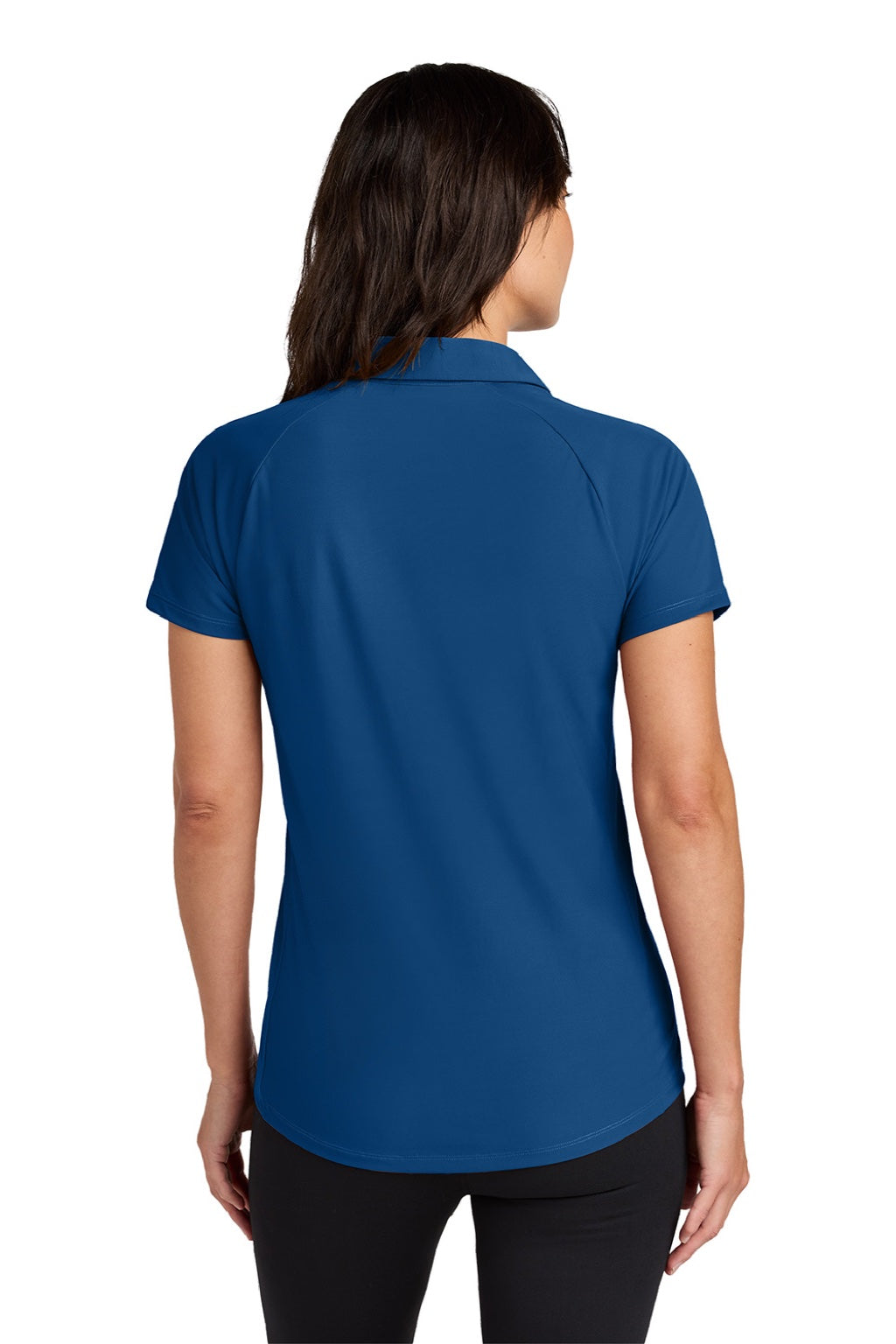 Ogio LOG154 Womens Envision Moisture Wicking Short Sleeve Polo Shirt Force Blue Model Back
