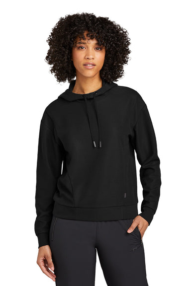 Ogio LOG162 Womens Revive Hooded Sweatshirt Hoodie Blacktop Model Front