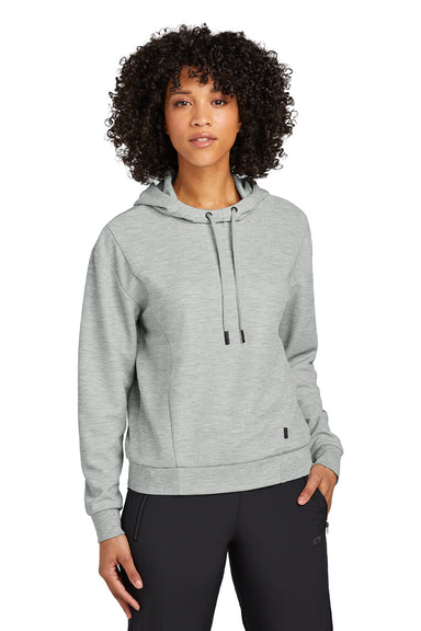 Ogio LOG162 Womens Revive Hooded Sweatshirt Hoodie Heather Light Grey Model Front