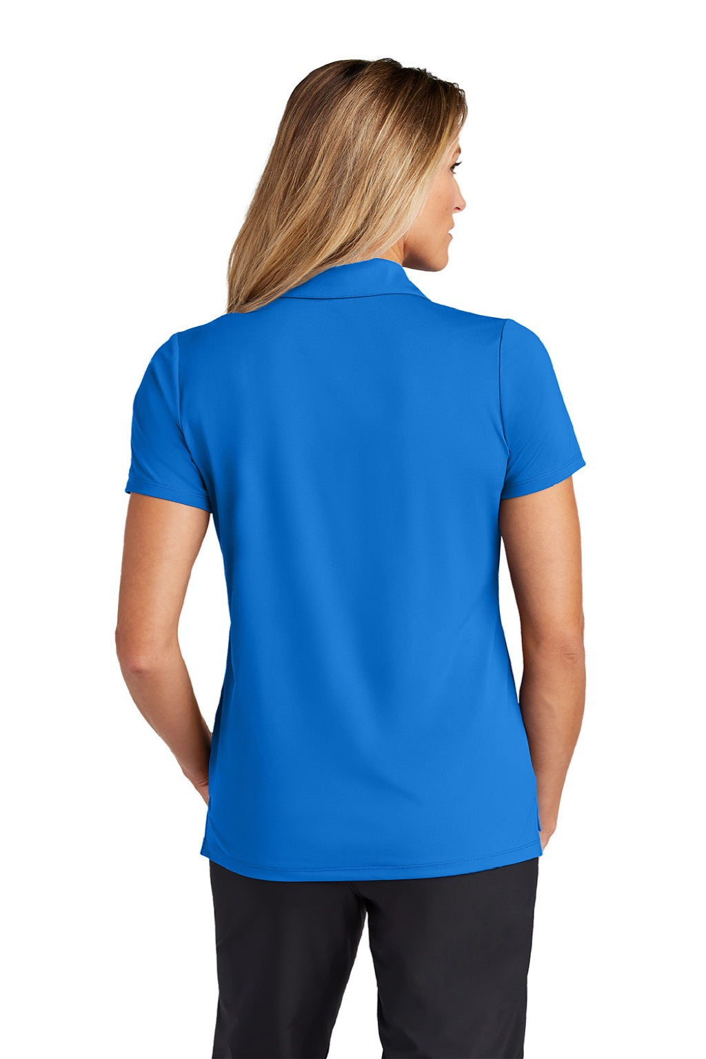 Ogio LOG170 Womens Regain Moisture Wicking Short Sleeve Polo Shirt Cobalt Blue Model Back