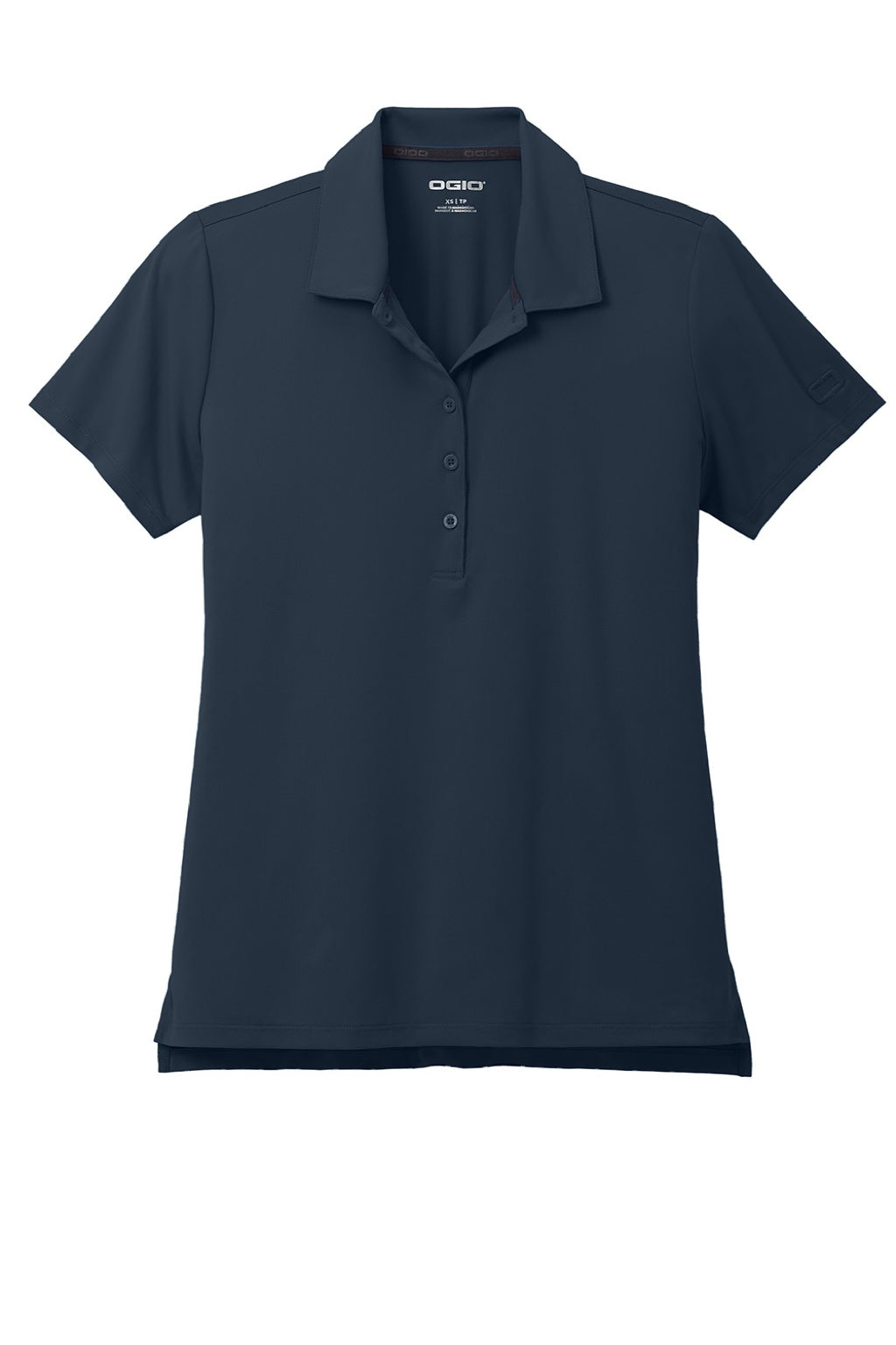 Ogio LOG170 Womens Regain Moisture Wicking Short Sleeve Polo Shirt River Navy Blue Flat Front