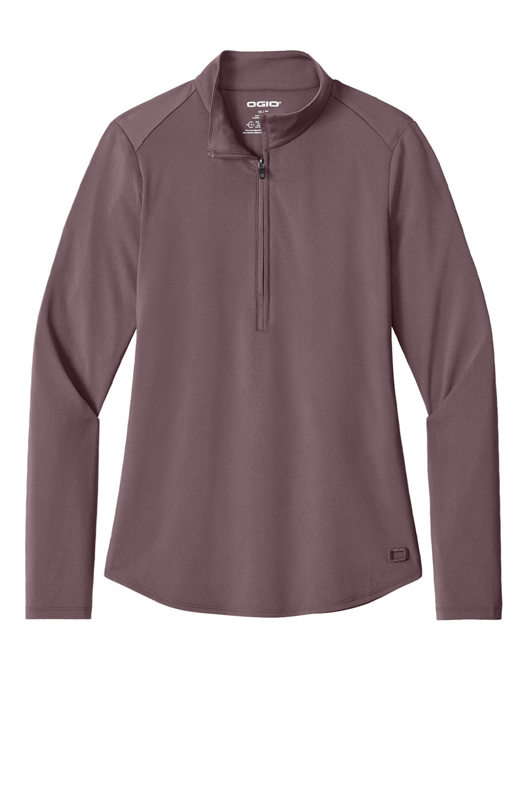 Ogio LOG172 Womens Regain 1/4 Zip Sweatshirt Ashen Plum Purple Flat Front
