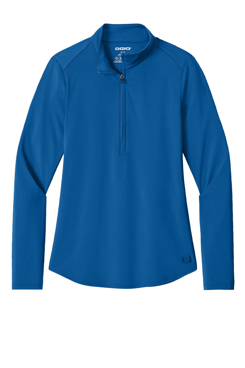 Ogio LOG172 Womens Regain 1/4 Zip Sweatshirt Cobalt Blue Flat Front