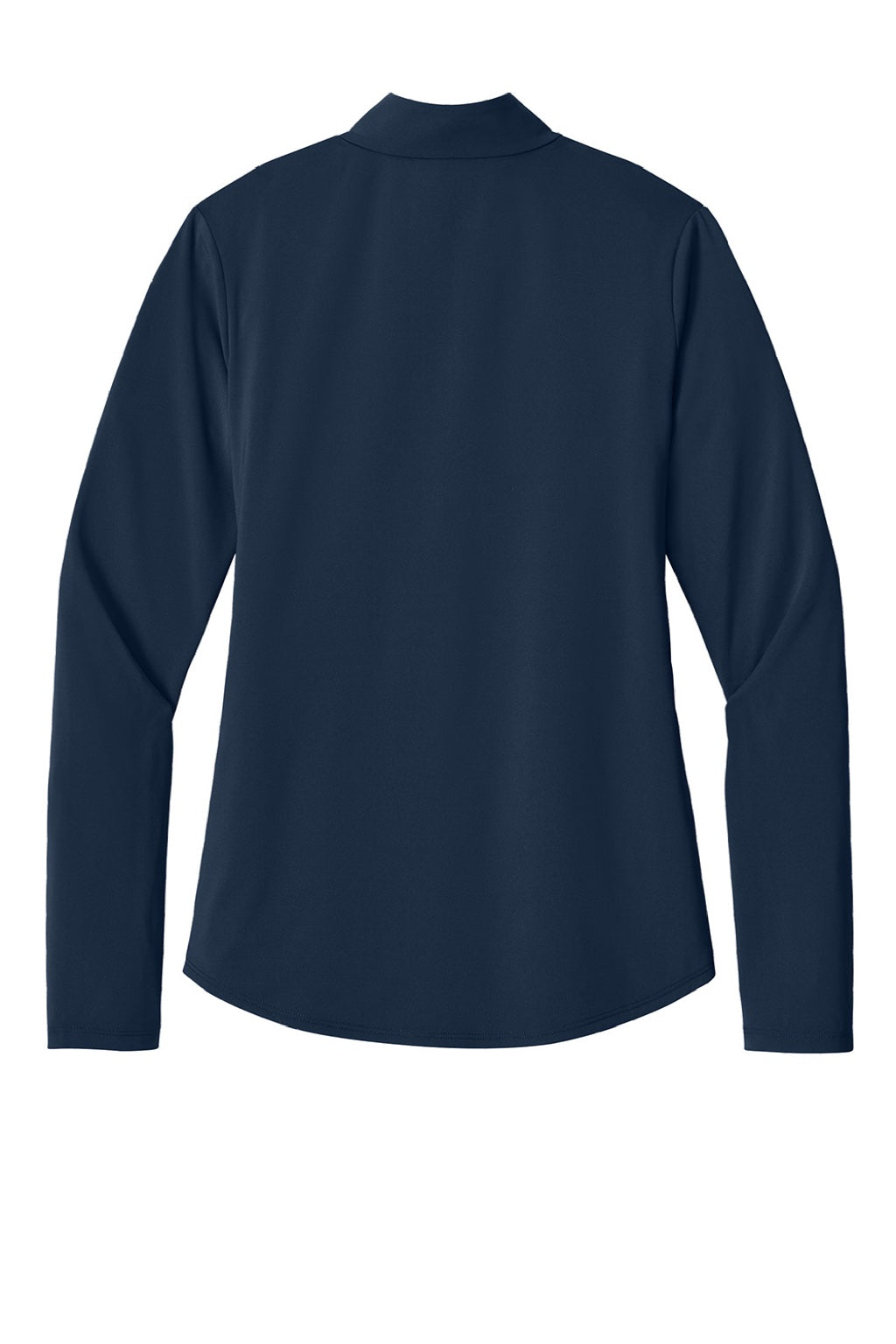 Ogio LOG172 Womens Regain 1/4 Zip Sweatshirt River Navy Blue Flat Back