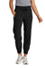 Ogio LOG707 Womens Connection Water Resistant Jogger Sweatpants w/ Pockets Blacktop Model Front