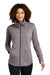 Ogio LOG812 Womens Luuma Fleece Full Zip Jacket Heather Petrol Grey Model Front