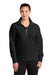 Ogio LOG814 Womens Luuma 1/4 Zip Sweatshirt Blacktop Model Front
