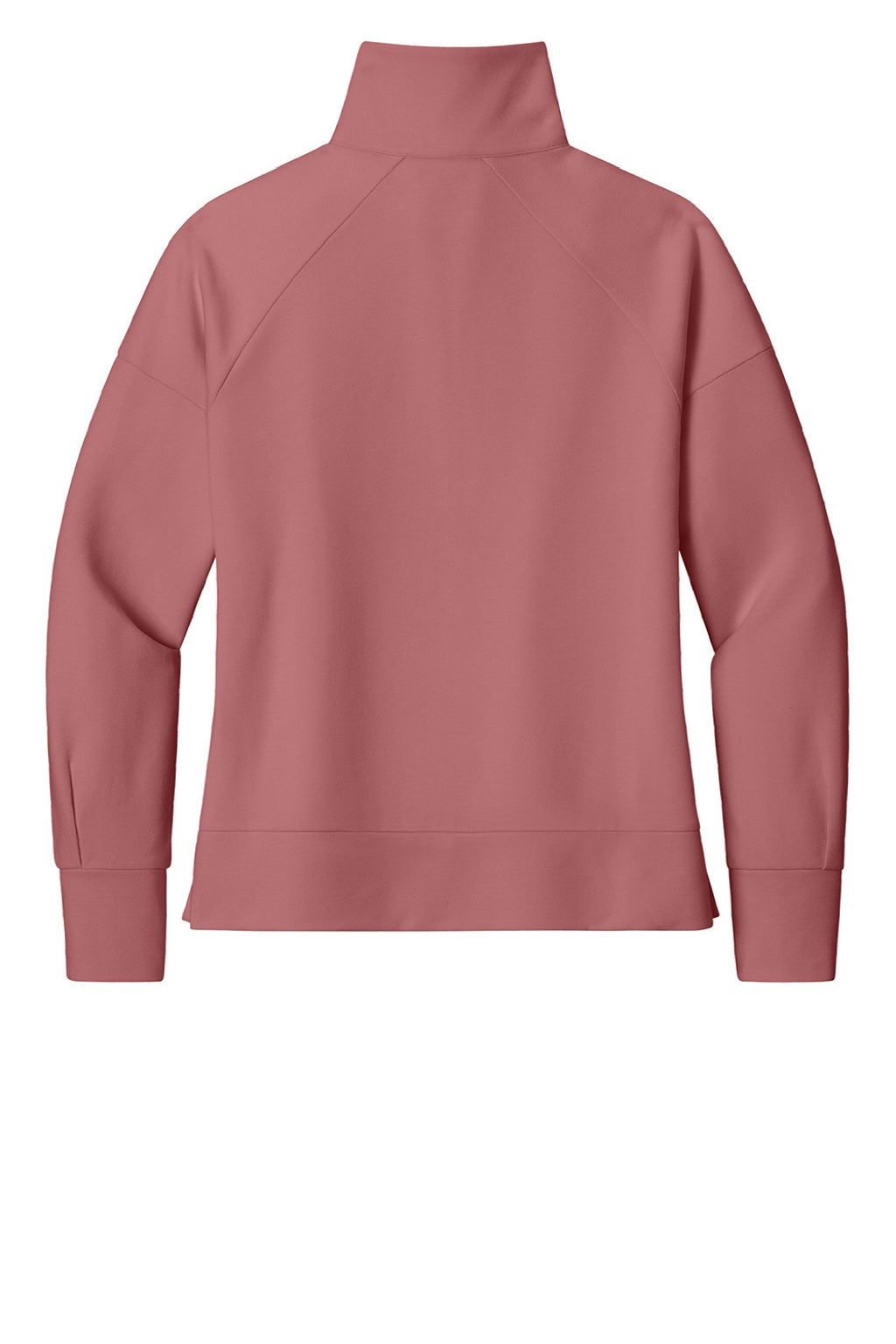 Ogio LOG814 Womens Luuma 1/4 Zip Sweatshirt Desert Pink Flat Back