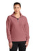 Ogio LOG814 Womens Luuma 1/4 Zip Sweatshirt Desert Pink Model Front