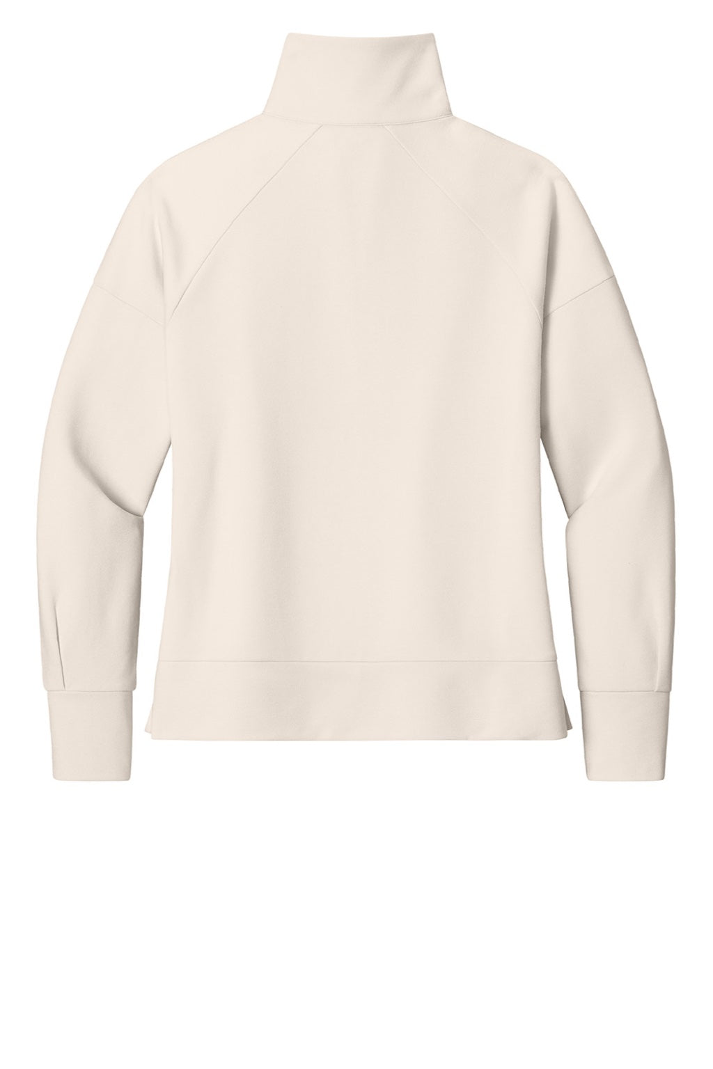 Ogio LOG814 Womens Luuma 1/4 Zip Sweatshirt Light Suede Flat Back