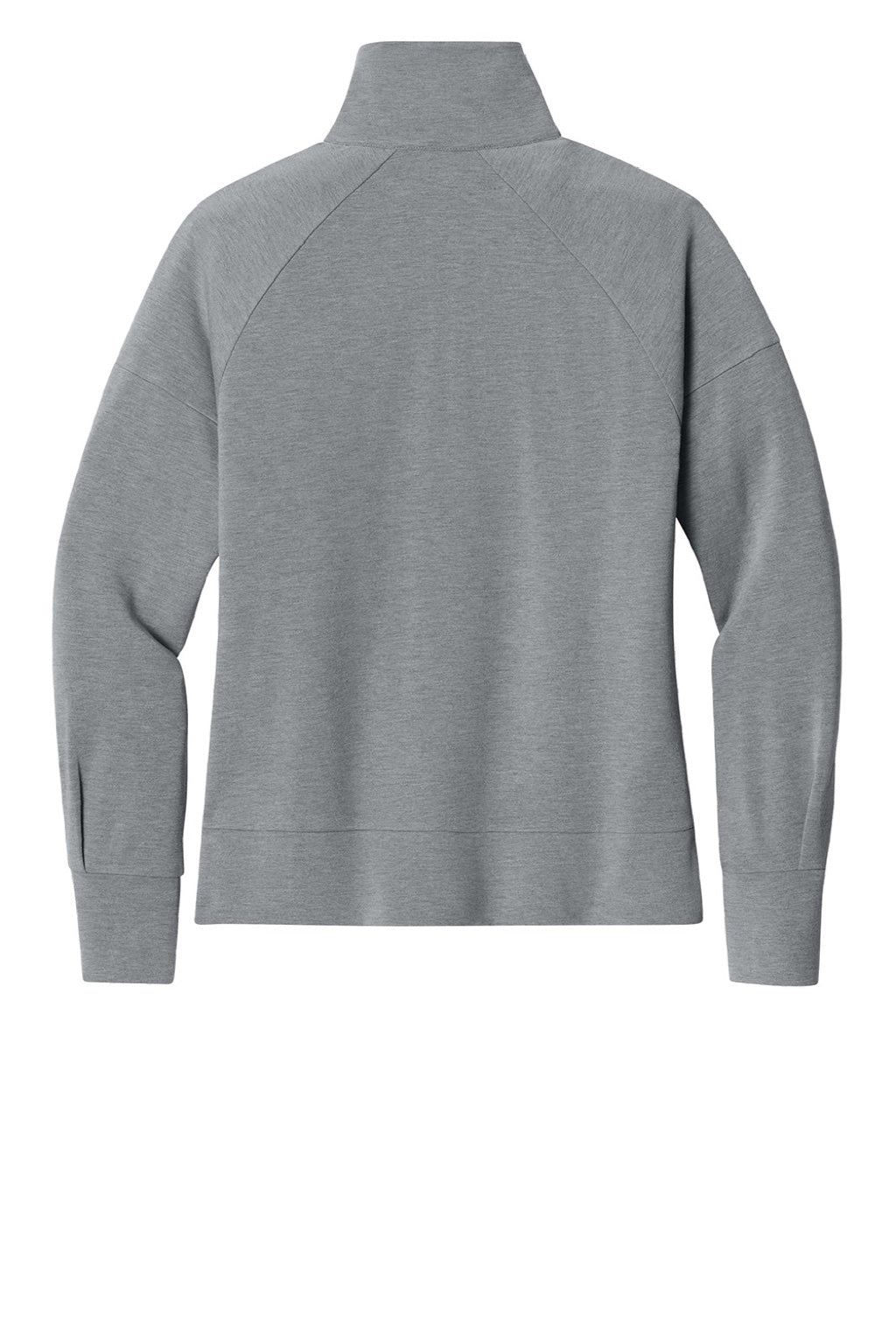 Ogio LOG814 Womens Luuma 1/4 Zip Sweatshirt Heather Petrol Grey Flat Back