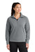 Ogio LOG814 Womens Luuma 1/4 Zip Sweatshirt Heather Petrol Grey Model Front