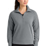 Ogio Womens Luuma 1/4 Zip Sweatshirt - Heather Petrol Grey - COMING SOON