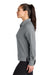 Ogio LOG814 Womens Luuma 1/4 Zip Sweatshirt Heather Petrol Grey Model Side