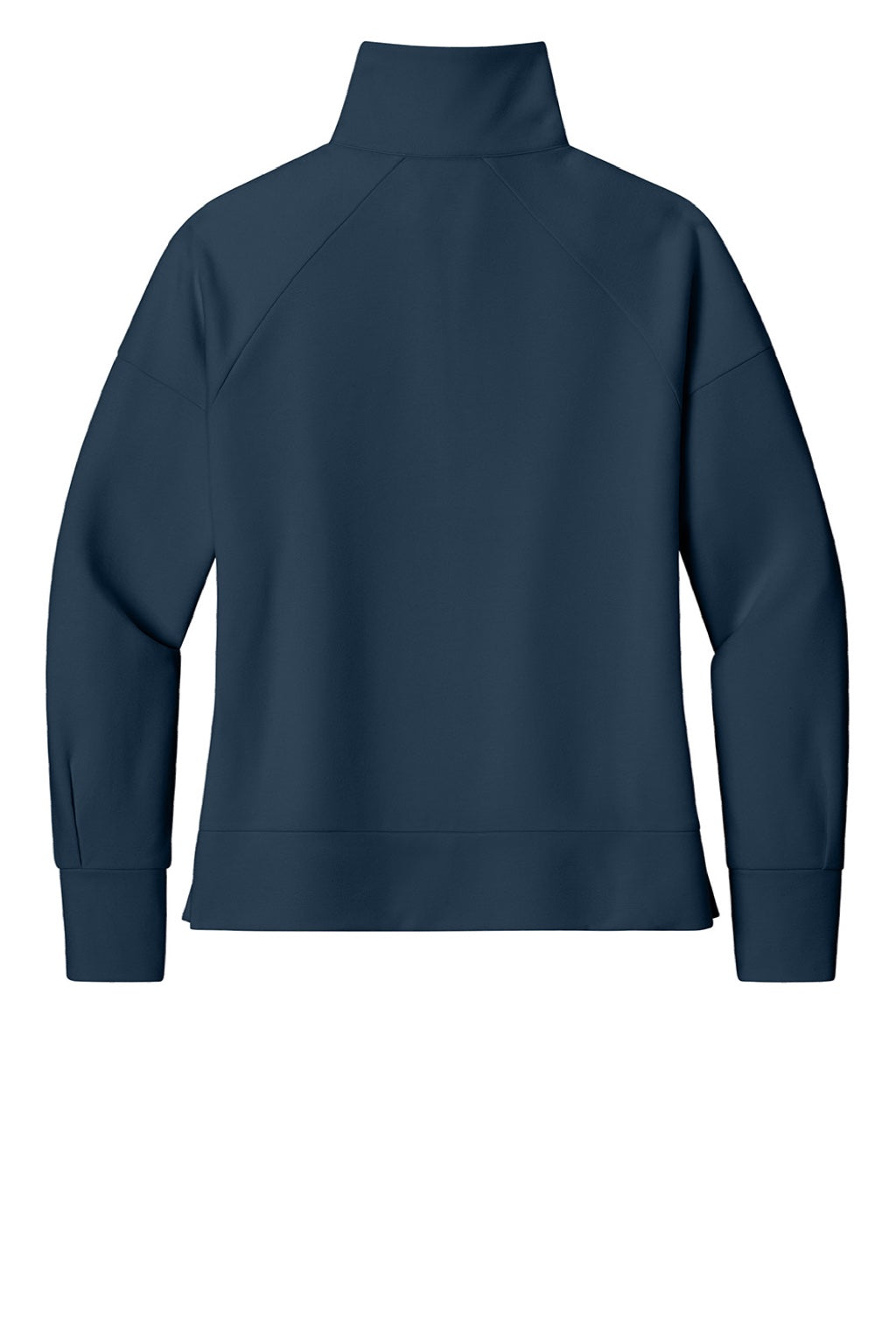 Ogio LOG814 Womens Luuma 1/4 Zip Sweatshirt River Navy Blue Flat Back