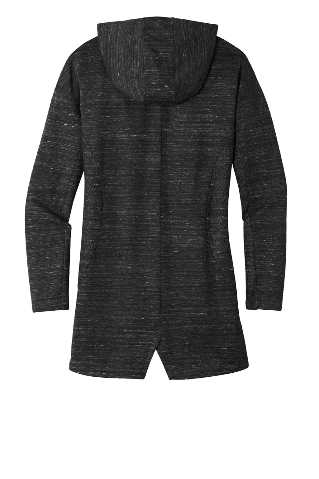 Ogio LOG823 Womens Flux Full Zip Hooded Sweatshirt Hoodie w/ Pockets Heather Blacktop Flat Back