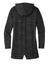 Ogio LOG823 Womens Flux Full Zip Hooded Sweatshirt Hoodie w/ Pockets Heather Blacktop Flat Back