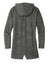 Ogio LOG823 Womens Flux Full Zip Hooded Sweatshirt Hoodie w/ Pockets Heather Tarmac Grey Flat Back
