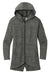 Ogio LOG823 Womens Flux Full Zip Hooded Sweatshirt Hoodie w/ Pockets Heather Tarmac Grey Flat Front