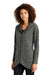 Ogio LOG823 Womens Flux Full Zip Hooded Sweatshirt Hoodie w/ Pockets Heather Tarmac Grey Model 3q