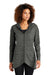 Ogio LOG823 Womens Flux Full Zip Hooded Sweatshirt Hoodie w/ Pockets Heather Tarmac Grey Model Front