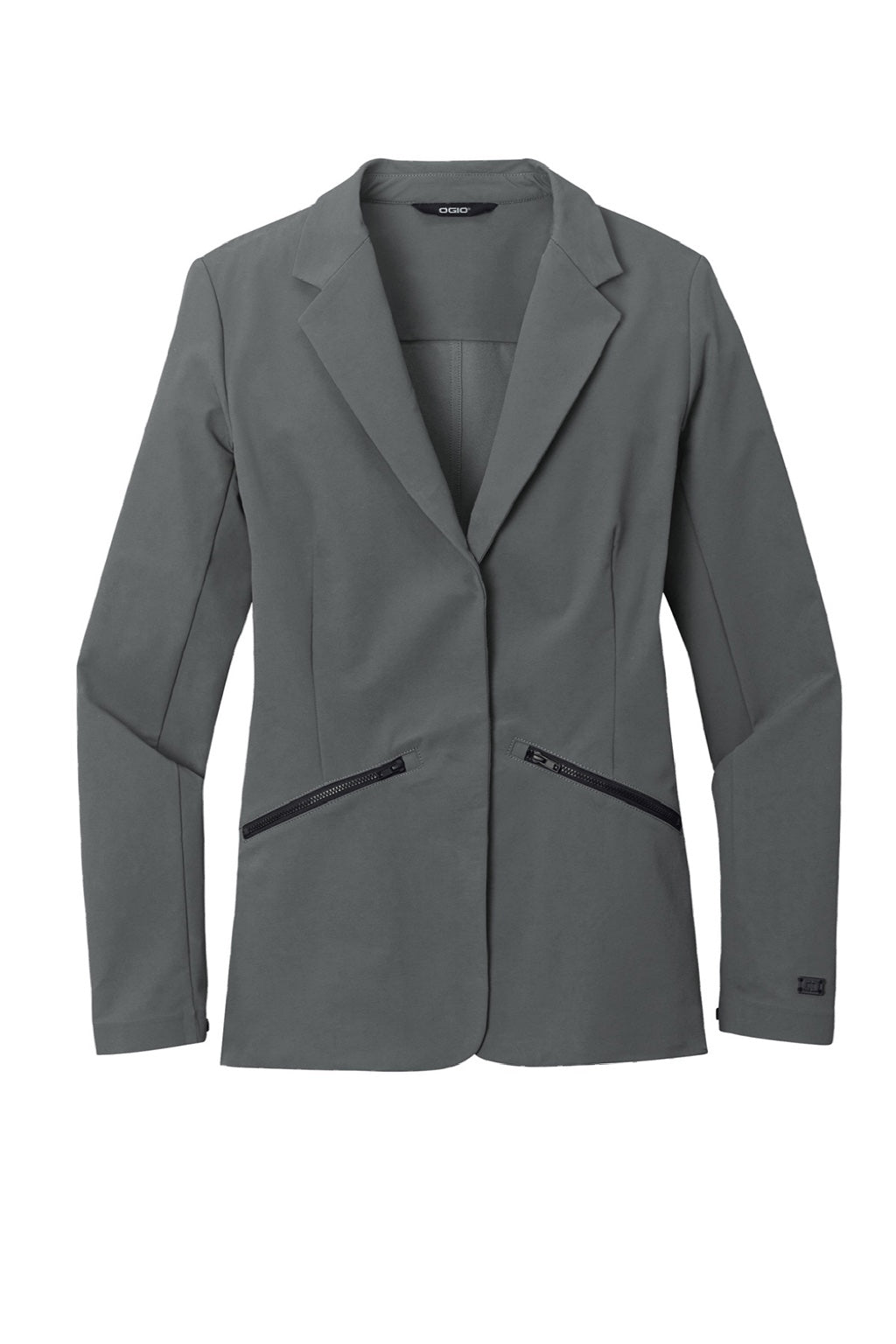 Ogio LOG824 Womens Fusion Water Resistant Blazer Tarmac Grey Flat Front