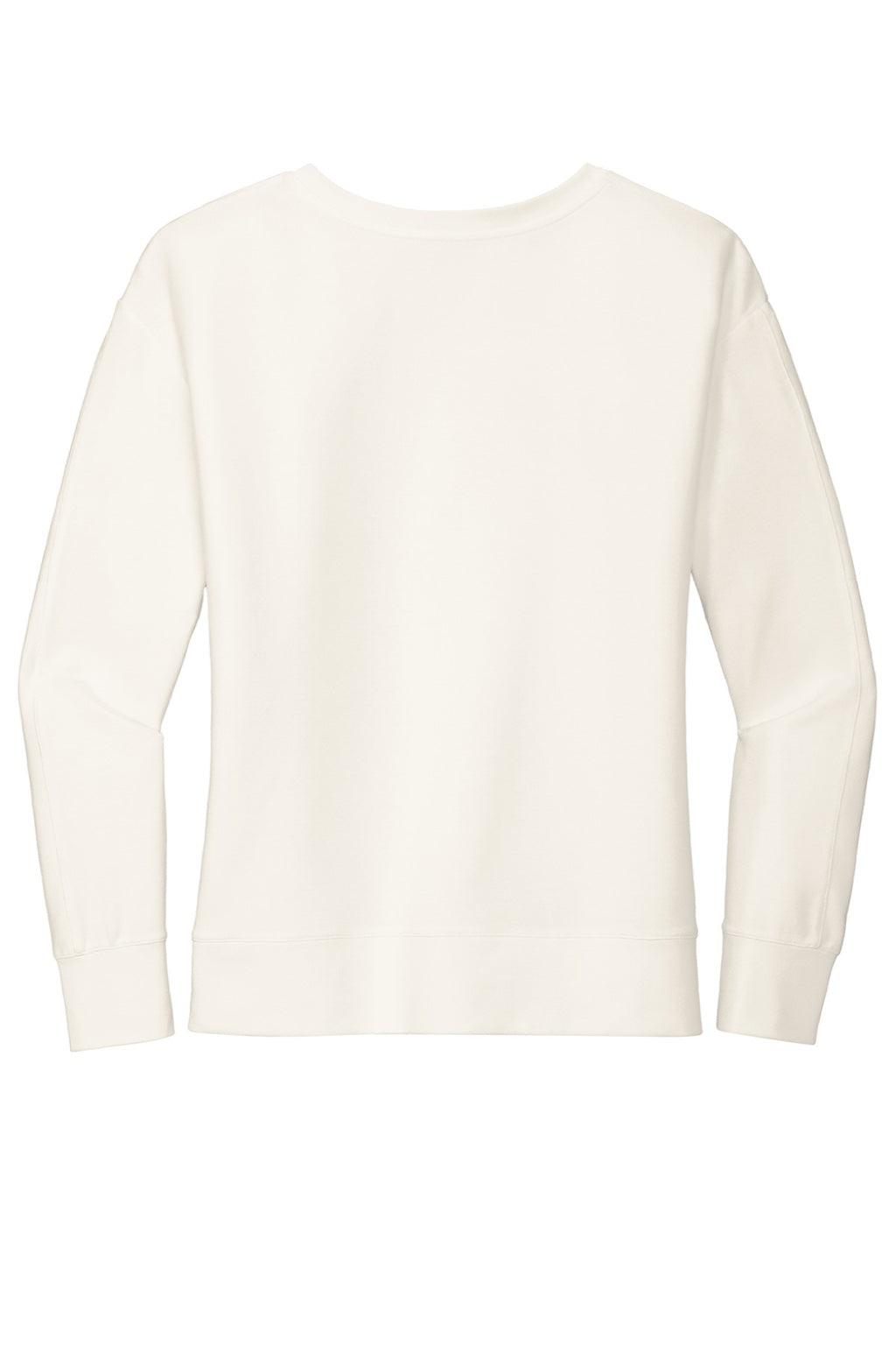Ogio LOG825 Womens Luuma Flex V-Neck Sweatshirt Ivory Snow White Flat Back