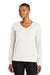 Ogio LOG825 Womens Luuma Flex V-Neck Sweatshirt Ivory Snow White Model Front