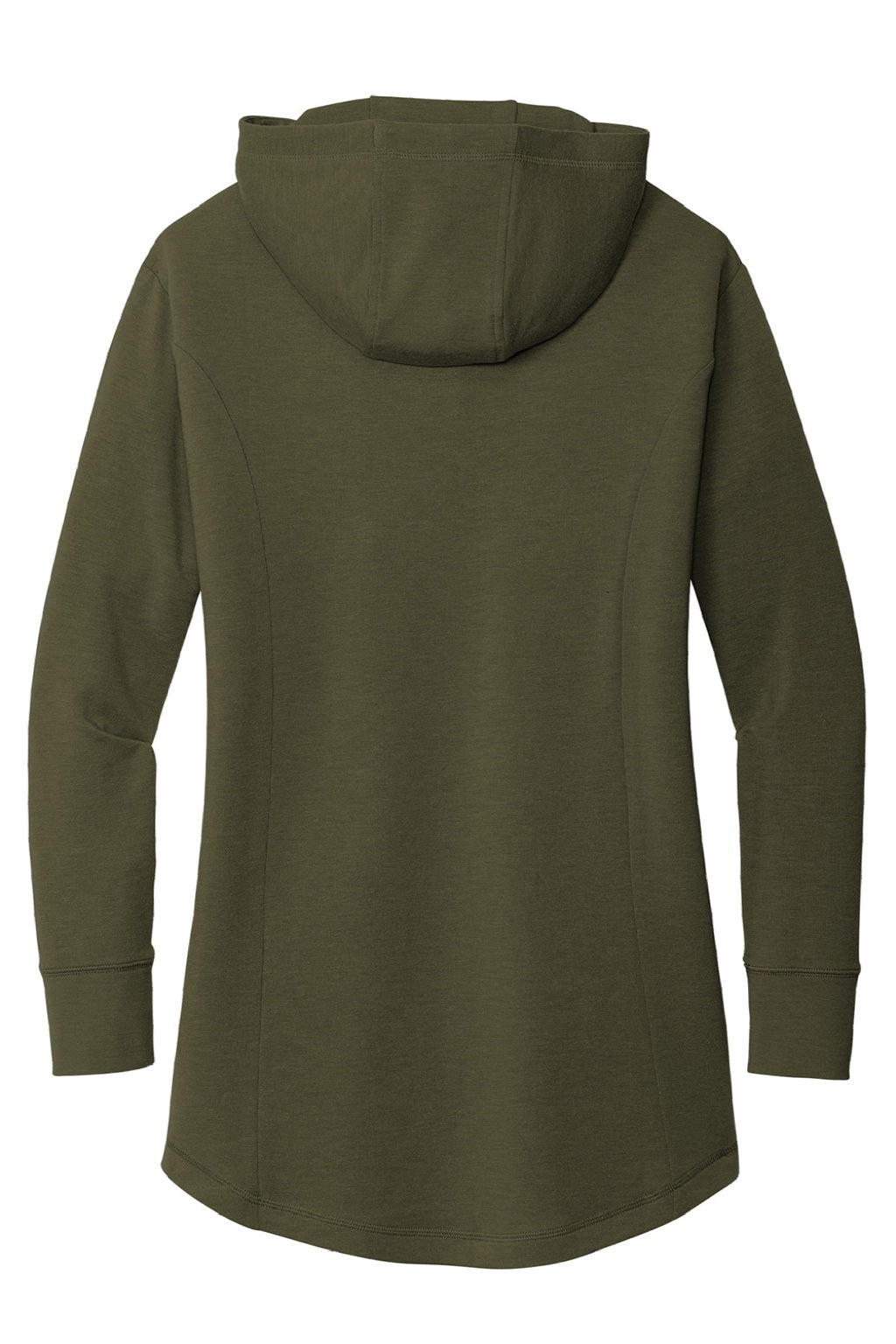 Ogio LOG827 Womens Luuma Flex Hooded Sweatshirt Hoodie w/ Pockets Deep Olive Green Flat Back