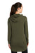Ogio LOG827 Womens Luuma Flex Hooded Sweatshirt Hoodie w/ Pockets Deep Olive Green Model Back