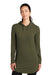 Ogio LOG827 Womens Luuma Flex Hooded Sweatshirt Hoodie w/ Pockets Deep Olive Green Model Front