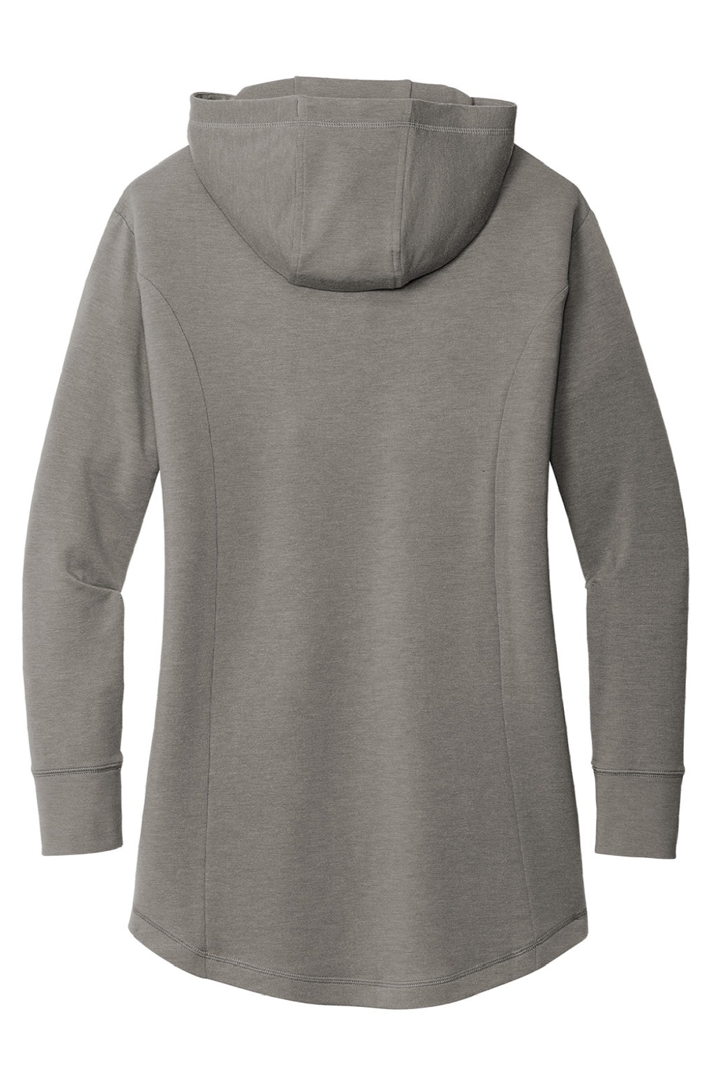 Ogio LOG827 Womens Luuma Flex Hooded Sweatshirt Hoodie w/ Pockets Heather Petrol Grey Flat Back