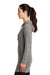 Ogio LOG827 Womens Luuma Flex Hooded Sweatshirt Hoodie w/ Pockets Heather Petrol Grey Model Side