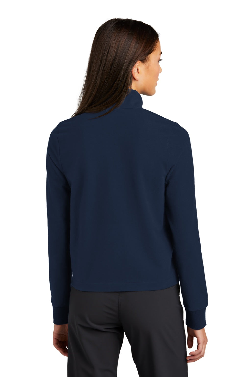 Ogio LOG830 Womens Outstretch Full Zip Jacket River Navy Blue Model Back
