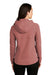 Ogio LOG850 Womens Bolt Full Zip Hooded Sweatshirt Hoodie w/ Pockets Deep Rose Model Back
