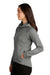 Ogio LOG850 Womens Bolt Full Zip Hooded Sweatshirt Hoodie w/ Pockets Turbo Grey Model Side
