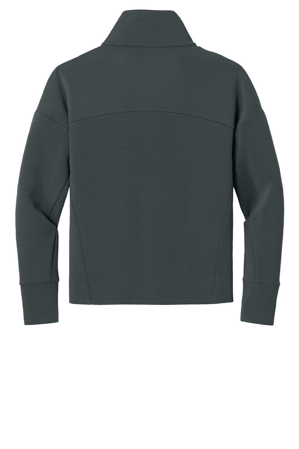 Ogio LOG860 Womens Transcend Full Zip Sweatshirt w/ Pockets Tarmac Grey Flat Back