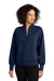 Ogio LOG861 Womens Transcend 1/4 Zip Sweatshirt River Navy Blue Model Front