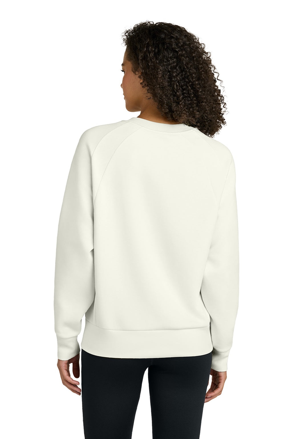 Ogio LOG863 Womens Transcend Fleece Crewneck Sweatshirt Opal White Model Back