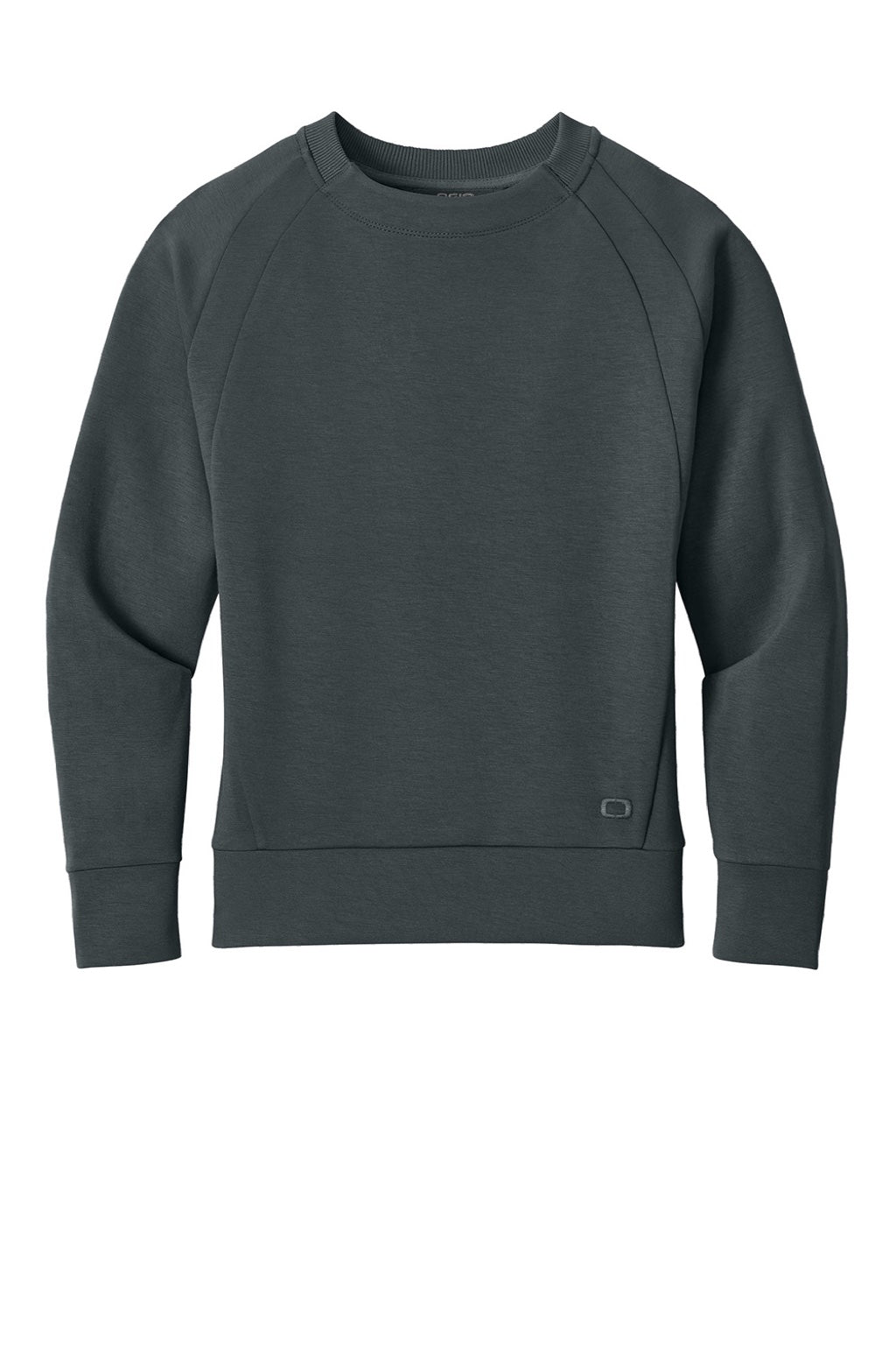 Ogio LOG863 Womens Transcend Fleece Crewneck Sweatshirt Tarmac Grey Flat Front
