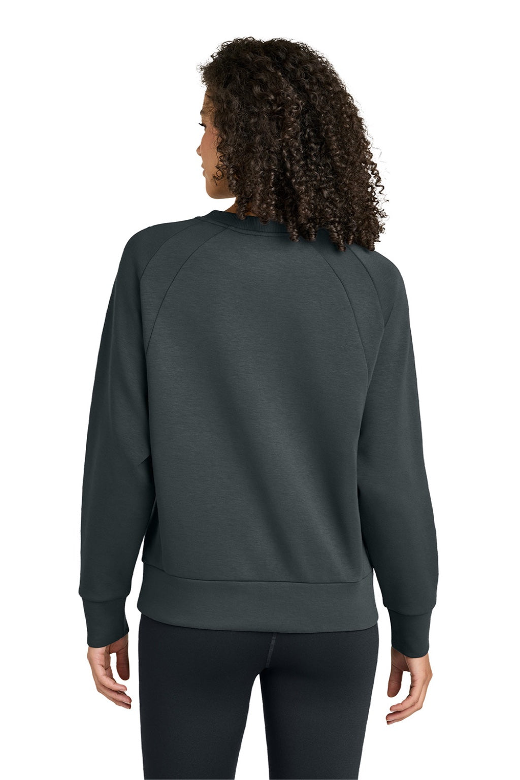 Ogio LOG863 Womens Transcend Fleece Crewneck Sweatshirt Tarmac Grey Model Back