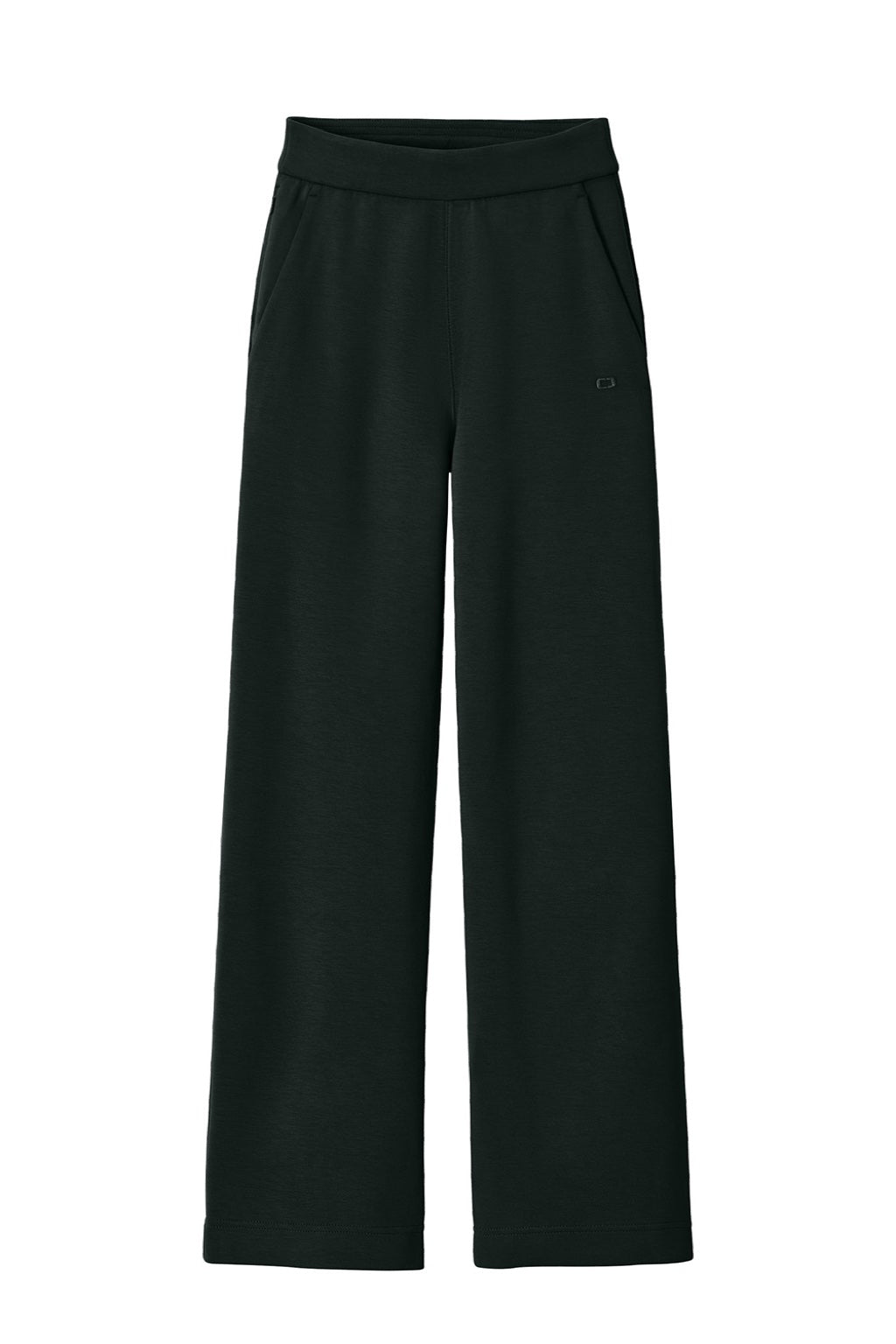 Ogio LOG864 Womens Transcend Fleece Sweatpants w/ Pockets Blacktop Flat Front