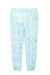 Port & Company LPC140P Womens Beach Wash Tie Dye Sweatpants w/ Pockets Glacier Blue Flat Back